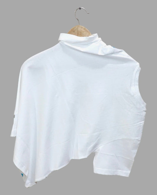 Men Printed Round Neck Pure Cotton White T-Shirt