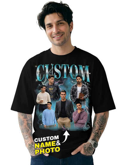 Customized Oversized Men's Photo T-Shirt
