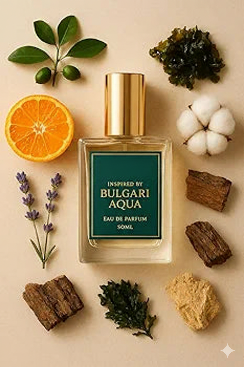 Blgari Aqua – Fresh Aquatic Fresshness Men’s Perfume with Mandarin, Seaweed, and Amber Notes – 50 ml