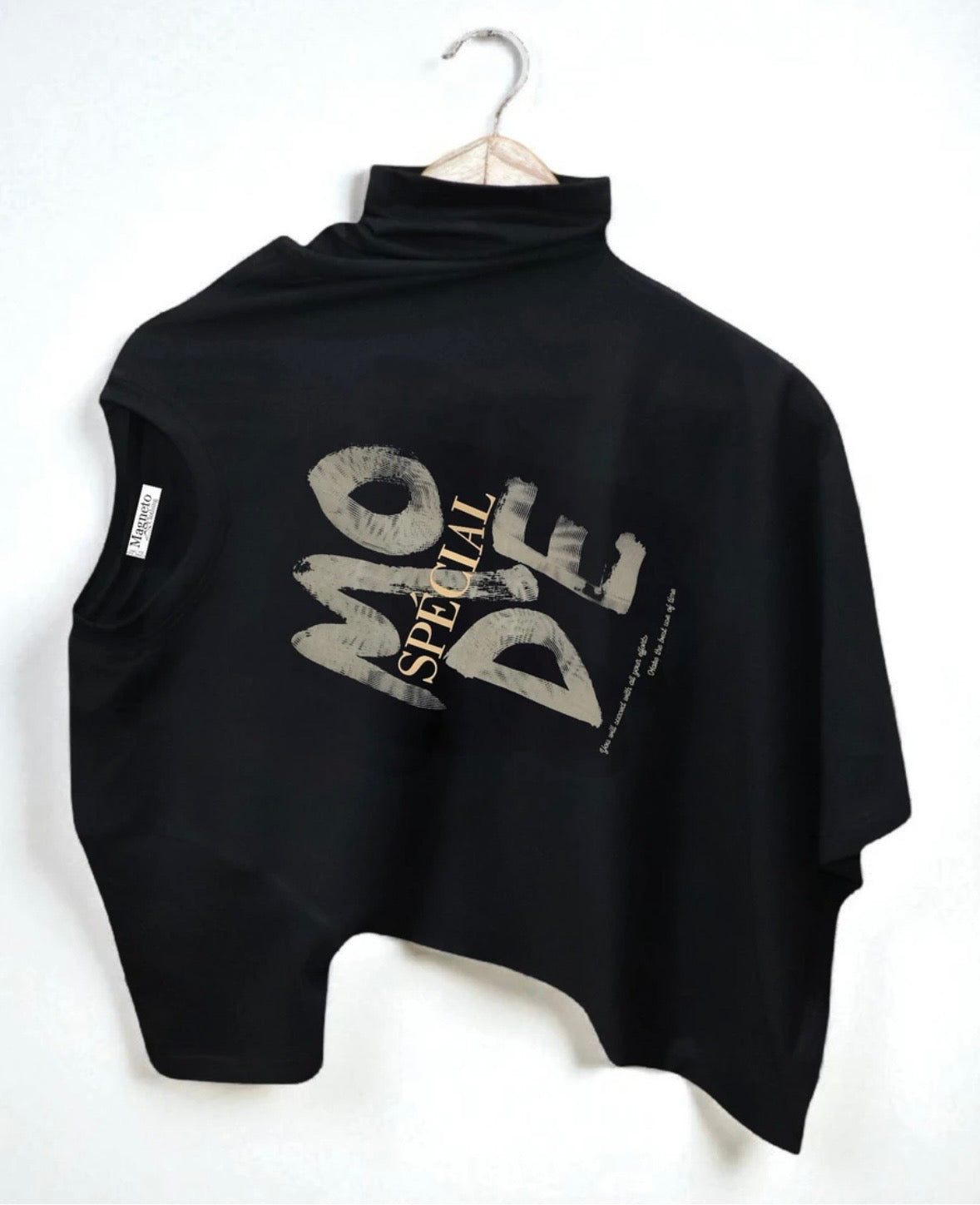 Men Printed Round Neck Pure Cotton Black T-Shirt