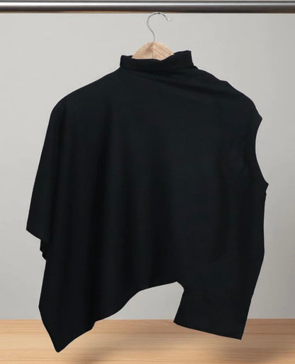 Men Printed Round Neck Pure Cotton Black T-Shirt