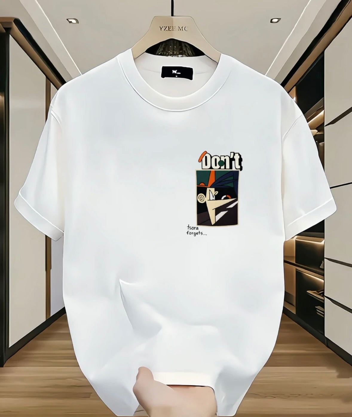 Men Printed Round Neck Pure Cotton White T-Shirt
