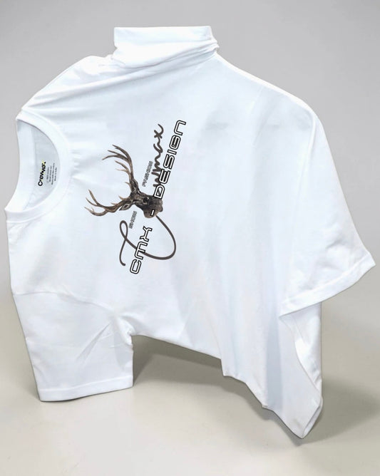 Men Printed Round Neck Pure Cotton White T-Shirt