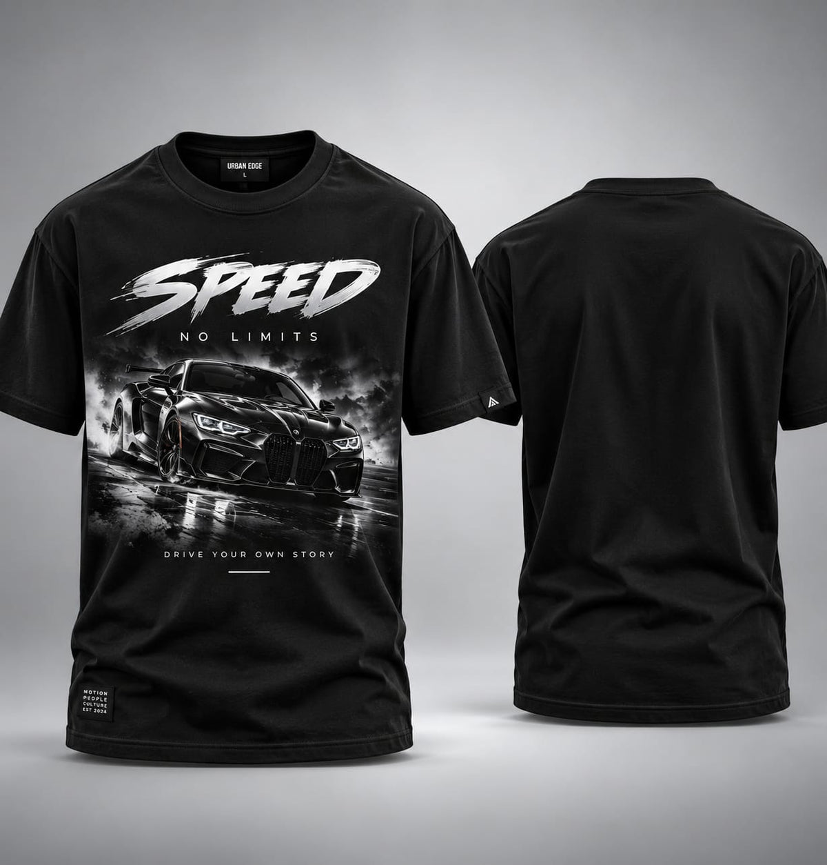 Premium Black Car Graphic T-Shirt Bold automotive design with a stylish streetwear look.